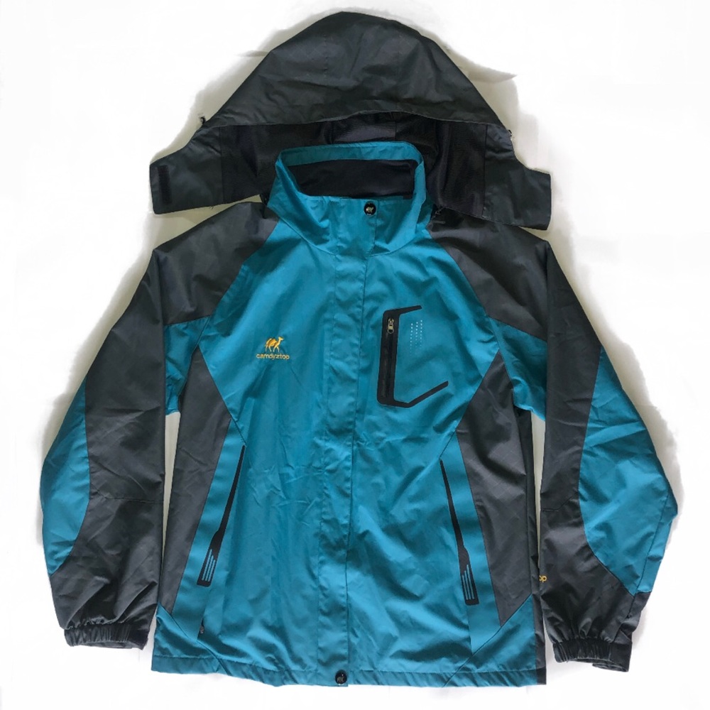 Blue Outdoor Waterproof Jacket With Hood (…